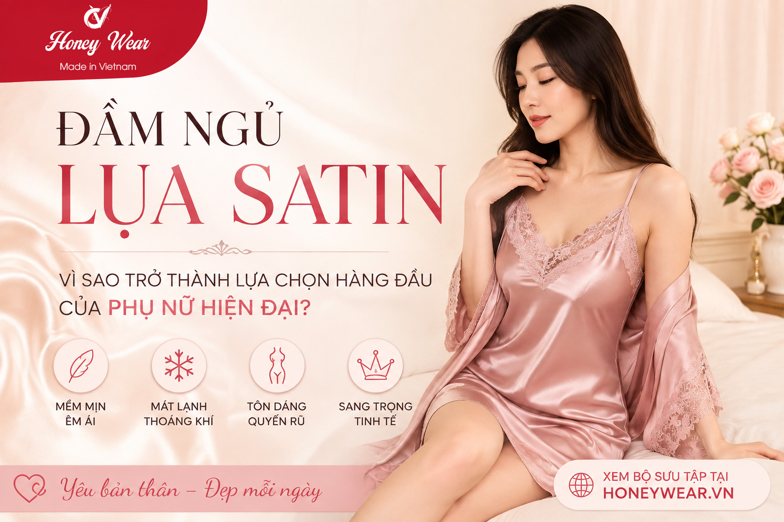 Vải Satin Là Gì? Vì Sao Satin Được Ưa Chuộng Trong Đầm Ngủ Cao Cấp?